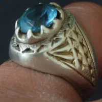 انگشتر توپاز دستساز نقره 925