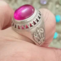 انگشتر کلکسیونی دست ساز یاقوت صورتی