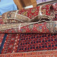 ۲فرش دستبافت تبریز درباری۲کناره دست ترکمن ۱ ابریشم