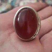 انگشتر نقره جفت با یک عدد عقیق|جواهرات|سنندج, |دیوار