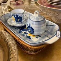 فنجان و قندان گل پنبه