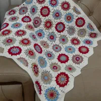 بافت انواع شال مبل و روتختی قلاب بافی