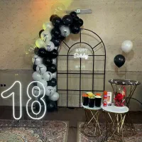تم تولد(تخفیف ویژه)ریسه دومتری همراه با بکگراند|اسباب‌‌بازی|قم, دروازه چوبی|دیوار