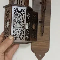 جا شمعی آویز چوبی|مجسمه، تندیس، ماکت|تهران, شمیران‌نو|دیوار
