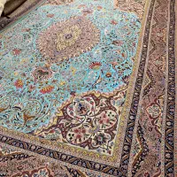 (فرش حق زاده)فرش۱۲متری۴۰رج تبریز رنگ خاص قیروزه ای|فرش|تبریز, |دیوار