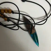 گردنبند چوب و رزین|بدلیجات|قزوین, |دیوار