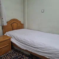 تخت یک نفره تمام چوب به همراه پاتختی