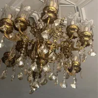 لوستر برنجی۱۲شاخه|لوستر و چراغ آویز|تهران, مشیریه|دیوار