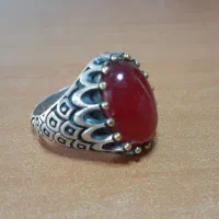 انگشتر نقره اصل و نگین عقیق