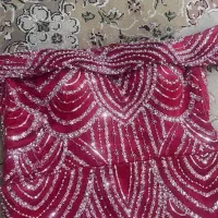 پیراهن مجلسی تمام کار شده ازمنجوق و‌مروارید و‌پولک|لباس|چالوس, |دیوار