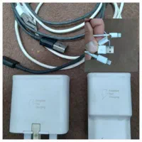 شارژرسامسونگ۱۵وات فست شارژکابل تایپ سی کابل آیفون