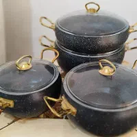 ست ۸ پارچه ی قابلمه هاناتک|ظروف پخت‌وپز|صومعه‌سرا, |دیوار