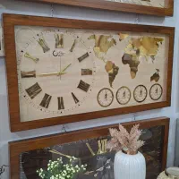 ساعت جهان نما چوبی