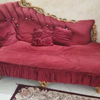 یک دست مبل استیل بسیار تمیز  همراه یه کاناپه جدا|مبلمان خانگی و میز عسلی|مشهد, کوی المهدی|دیوار