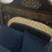 تخت خواب دونفره فلزی سلطنتی هخامنشی باکف تخت وتشک|تخت و سرویس خواب|مشهد, شهید بصیر|دیوار