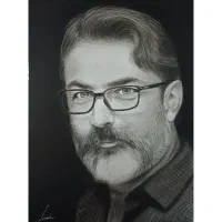 نقاشی پرتره سیاه قلم|تابلو، نقاشی، عکس|یزد, |دیوار