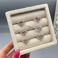 انگشتر قلبی صورتی