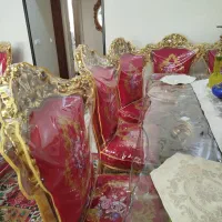 فروش مبل استیل ۷نفره با میز ناهارخوری ۹نفره