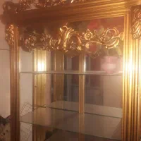 ویترین چوبی چهارطبقه شیشه ای
