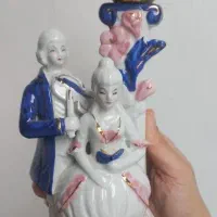 ظروف ۷پارچه ژاپنی قدیمی ومجسمه عطیقه انتیک دیس