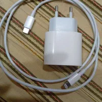 شارژر فابریکی آداپتور و کابل رو کارتونی آیفون