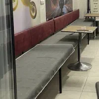 نیمکت آهنی با رویه فوم و پارچه مبلی