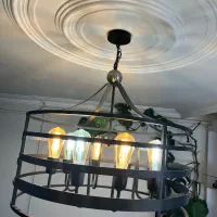 لوستر فلزی|لوستر و چراغ آویز|همدان, |دیوار