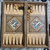 تخته نرد مینا کاری و خاتم کاری شده قدیمی