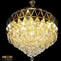 لوستر لیزری ۷۵ سانتی ۱۴ شعله و ال ای دی دار