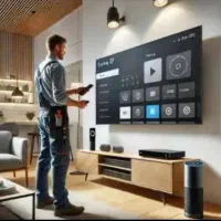 نصب انواع انتن ثابت و گردون و تلویویزن ومرکزی