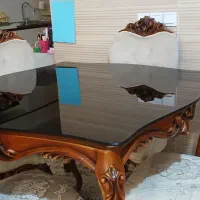 میز نهار خوری چهار نفره ۱.۵ در ۱.۵ باتخفیف|میز و صندلی غذاخوری|قم, باجک دو|دیوار