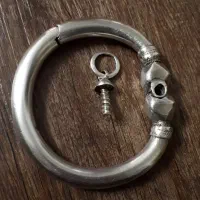 دستبند پالهنگ نقره صفوی لولا دار عتیقه موزه ای|کلکسیون اشیاء عتیقه|تهران, باغ خزانه|دیوار