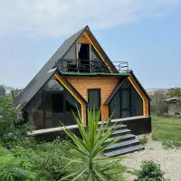 کلبه نوساز دوبلکس جنگلی جکوزی روباز ابگرم ویو جنگل