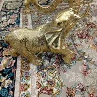 شیر برنجی و ببر فیل  برنجی|مجسمه، تندیس، ماکت|اسلام‌شهر, شاطره|دیوار