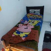 تخت یک نفره فلزی وام دی اف