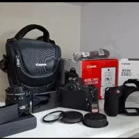 دوربین کنون ۲۵۰ دی D با لوازم جانبی با لنز 50فیت|دوربین عکاسی و فیلمبرداری|اردبیل, |دیوار