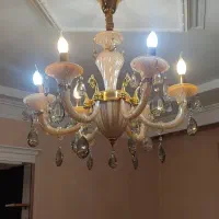 لوستر سرامیکی عسلی