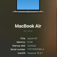 MacBook Air M1 2020 مک بوک ایر|رایانه همراه|تهران, فرمانیه|دیوار