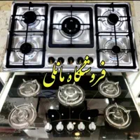 گاز صفحه ای۵شعله رومیزی شیشه واستیل کارایی بی نقص