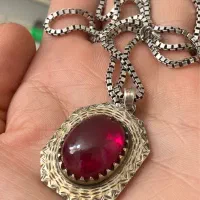 پلاک و زنجیر نقره ۹۲۵