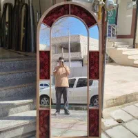 آینه چوبی پنجره ای با فرش