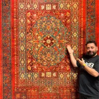 فرش ماشینی طرح ابریشم