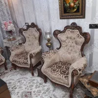 مبل استیل سلطنتی تماما چوب راش|مبلمان خانگی و میز عسلی|رباط‌کریم, رباط‌کریم|دیوار