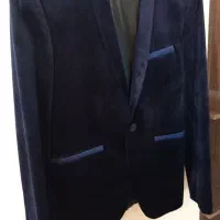 کت تک برند zignone مخمل آبی کار ایتالیا