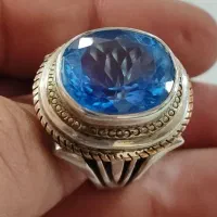 انگشتر نقره تبریز سنگ توپاز