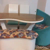 میز ناهارخوری لوبیایی|میز و صندلی غذاخوری|برخوار, |دیوار
