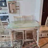 میزناهارخوری و صندلی چهار نفره چوب راش اعلا حراج