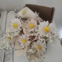 گیفت دسته گل شمع بابونه