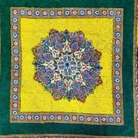 رومیزی ترمه اصفهان دست بافت|پرده، رانر، رومیزی|تهران, هاشمآباد (شهرری)|دیوار