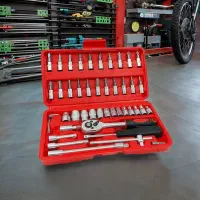 جعبه 46 پارچه آچار و سری بکس و پیچ گوشتی